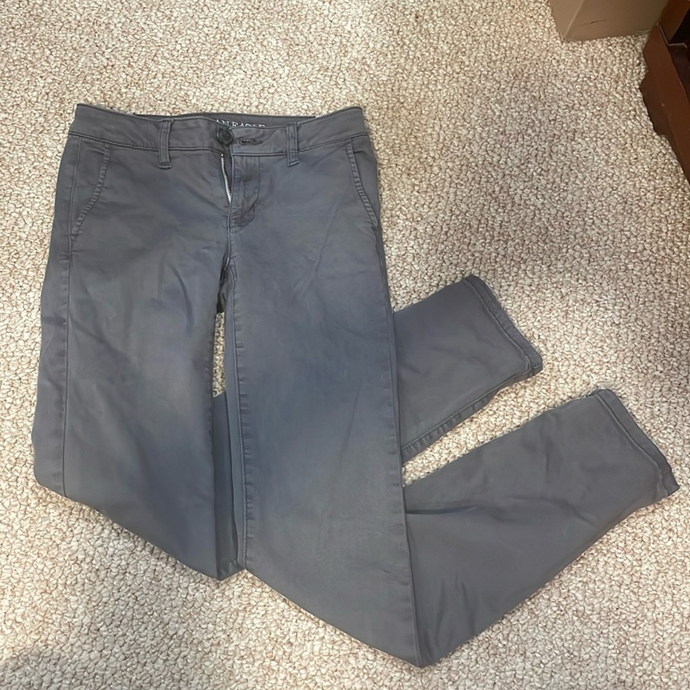American Eagle grey dress pants straight leg